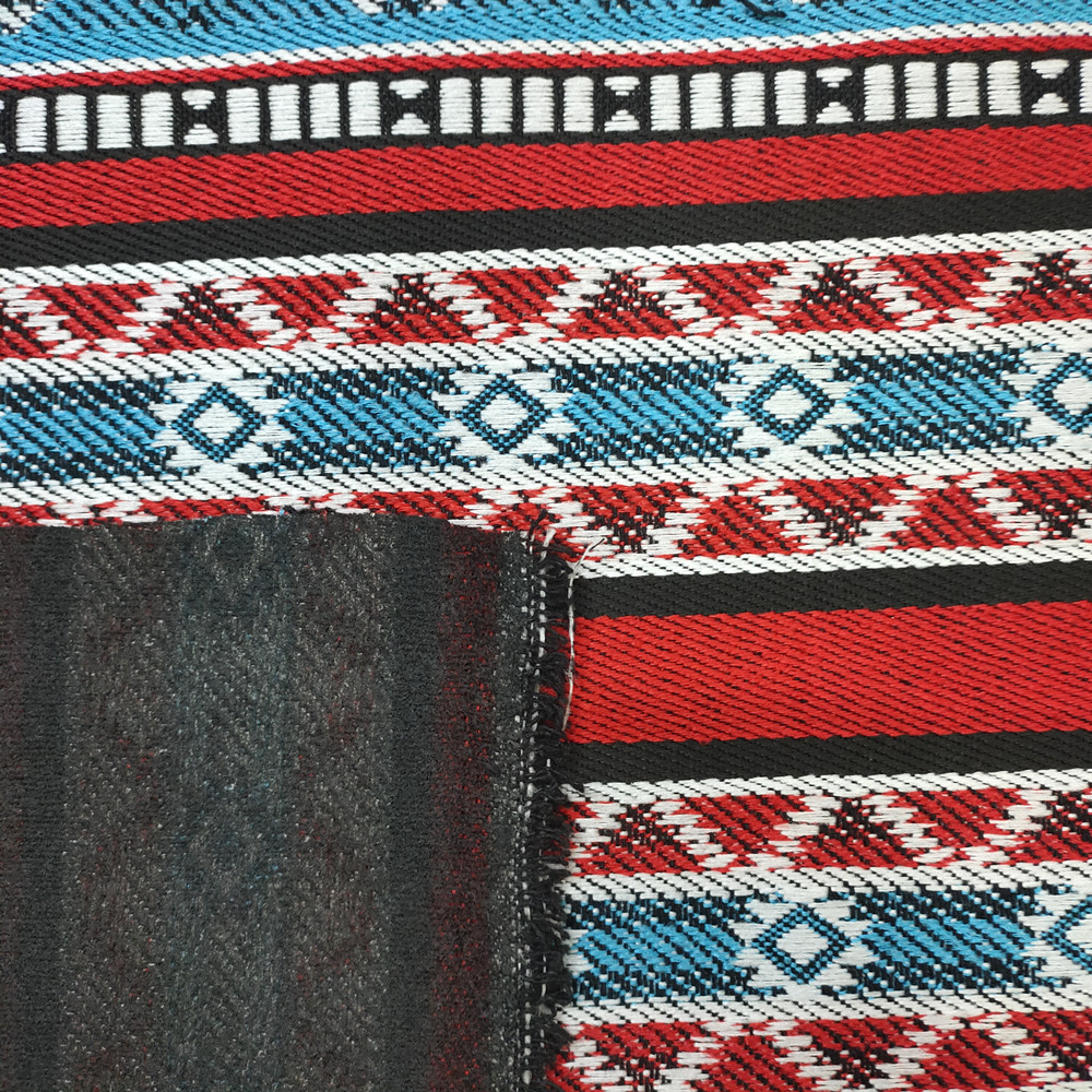 Arapça tarzı Sadu Polyester Pamuk İplik Boyalı Jacquard kumaş kanepe ve çanta