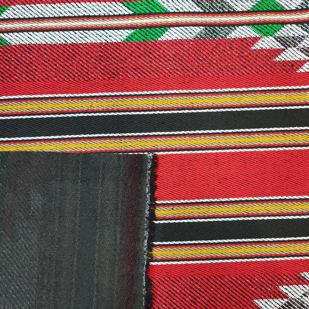 Arapça tarzı Sadu Polyester Pamuk İplik Boyalı Jacquard kumaş kanepe ve çanta
