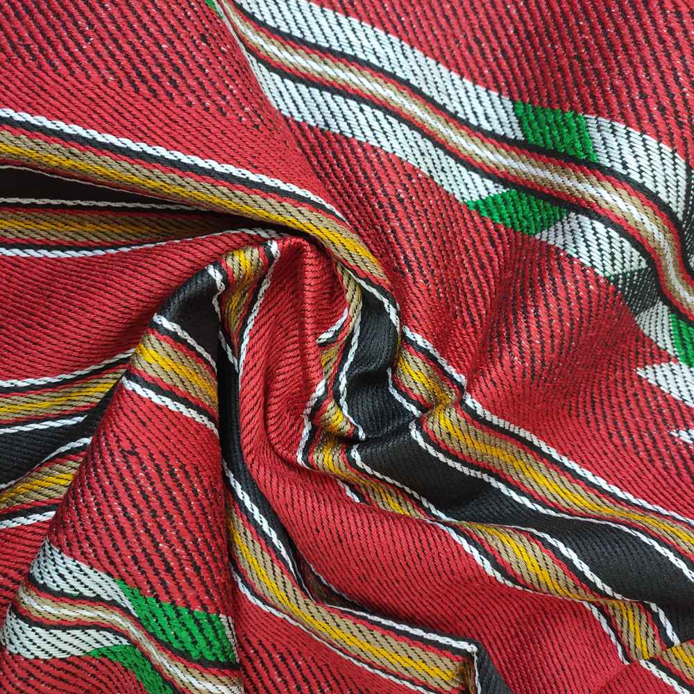 Arapça tarzı Sadu Polyester Pamuk İplik Boyalı Jacquard kumaş kanepe ve çanta