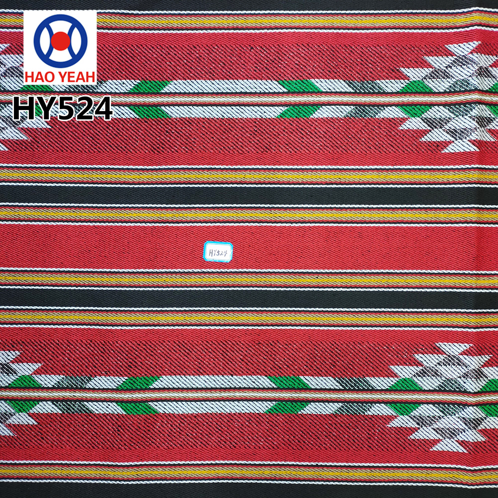Arapça tarzı Sadu Polyester Pamuk İplik Boyalı Jacquard kumaş kanepe ve çanta