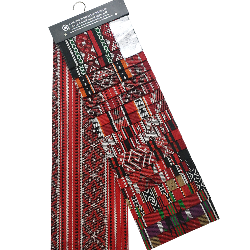 Popüler Stil Arapça Polyester Jacquard Sadu Sadu Döşeme Kumaş Özel